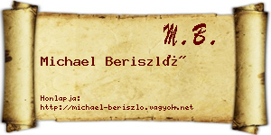 Michael Beriszló névjegykártya